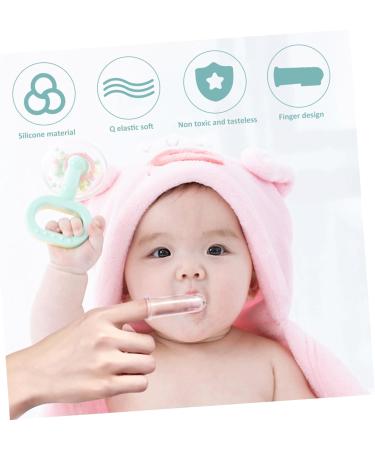 Minkissy Infants' Milchzahn Brush Set - Mouth Cleaning Finger Toothbrush for Babies - 3 Pieces of Manual Chicken Stuff Brush - Buy Online on GoSupps.com
