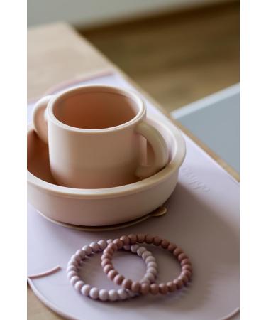 ohlivia Janne Teething Ring Set of 3 - Dusty Ros Mystic Lilac & Cosmic Latte | Safe Stylish Teething Solution for Girls - International Shipping Available - Buy Online on GoSupps.com