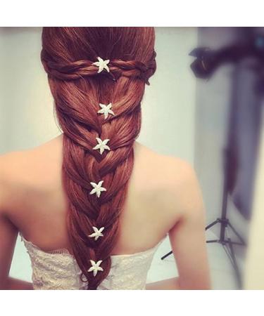 6pcs U Shape Starfish Hair Pins | Elegant Wedding Party Accessory - International Shipping - Buy Online on GoSupps.com