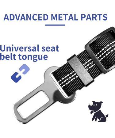 Adjustable Dog Car Seat Belt Harness Pet Safety Belt with Elastic Strap Dog Car Harness for Travel Black 20in-29in long - Buy Online on GoSupps.com