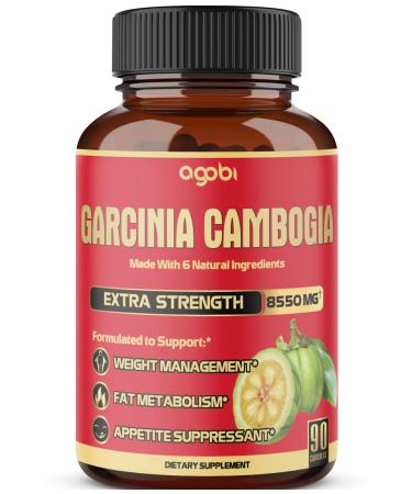 Pure Garcinia Cambogia Capsules 8550 mg with Turmeric - Weight Support Supplement - Appetite Suppressant - 3 Months Supply.*