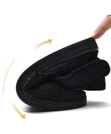 Lfzhjzc Elderly Diabetic Walking Shoes for Women - Adjustable Closure, Easy On/Off - Black, Size 6 - Buy Online on GoSupps.com