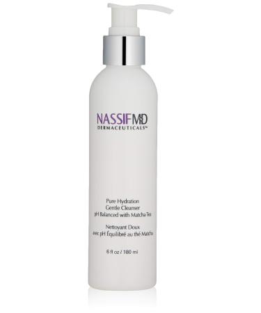 NassifMD Pure Hydration Facial Cleanser - Antioxidant Rich Vegan Face Wash Infused with Matcha Tea to Calm Soothe and Hydrate Face, Contains Vitamin C to Help Rejuvenate Skin 6 Fl Oz (Pack of 1)