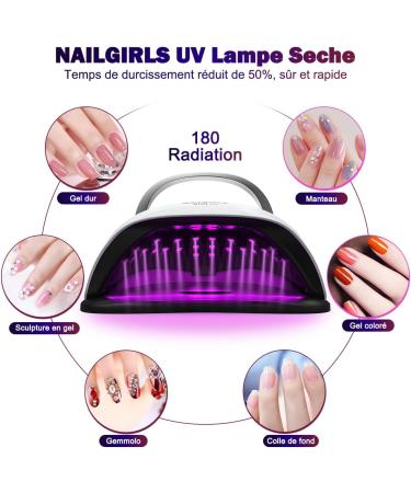 Nail Girls UV Lamp Gel Nails - 168W Professional Dryer for Manicure & Pedicure with 4 Timers & Automatic Sensor - Buy Online on GoSupps.com