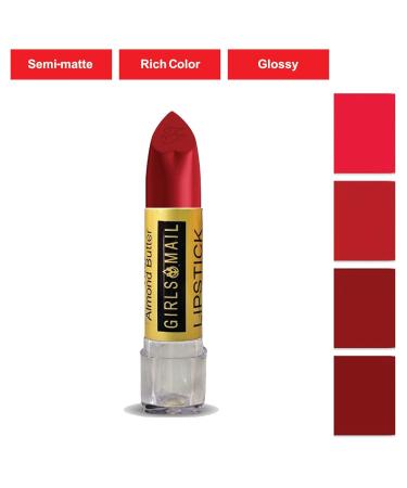 Organic Almond Chapstick Lip Balm - Heritage Dark Red - Moisturizing Makeup Butter for Young Women - Cute & Bold Lip Care Set - Buy Online on GoSupps.com