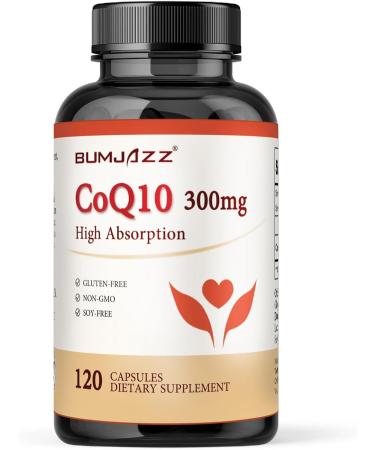 CoQ10 300 mg - 120 g lules - Haute absorption - Sans OGM - Sans gluten - Suppl ment de coenzyme Q10 - G lules de CoQ10