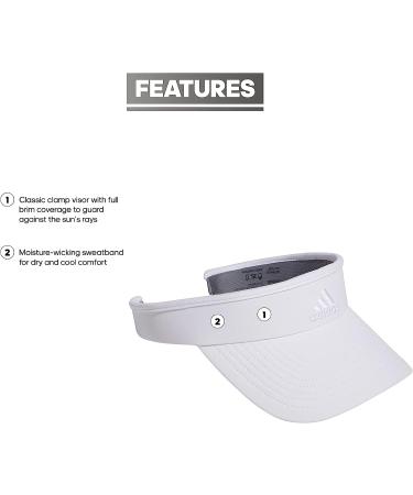 adidas Women's Match Visor - White/White | One Size - Buy Online on GoSupps.com