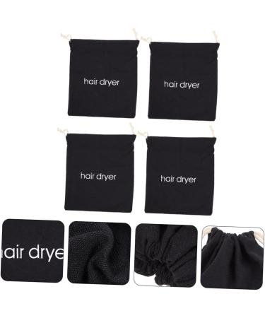 Baluue 16 Pcs Hair Dryer Storage Bag Curly Closure Wig Human Hair Hairdryer Storage Organizer Black Fabric - Buy Online on GoSupps.com