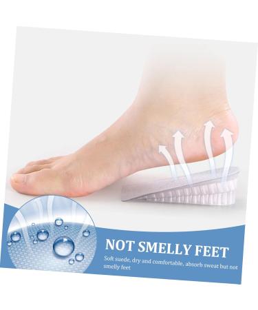 NOLITOY Height Increasing Insoles - 2 Pairs Silicone Inserts for Shock Absorption - Grey 12.5x6.8CM - Comfortable Shoe Pads for All-Day Lift - Buy Online on GoSupps.com