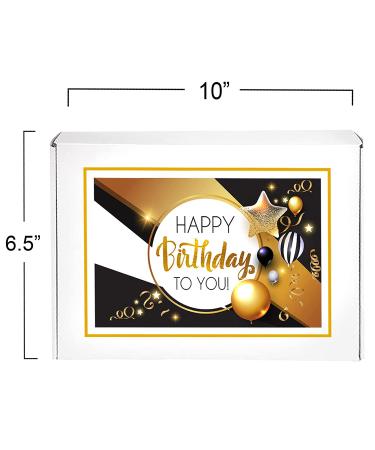 Happy Birthday Cookies 6 PACK Gift Basket Gold | Gourmet Decorated Sugar Cookies | Nut-Free & Individually Wrapped | Perfect Gift for Men, Women & Kids - Buy Online on GoSupps.com