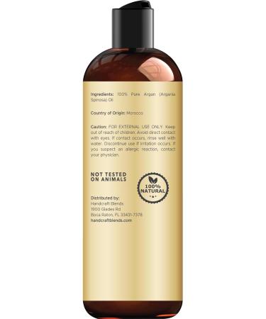Handcraft Blends Moroccan Argan Oil - 8 Fl Oz - 100% Pure and Natural - Premium Grade Carrier Oil for Skin and Hair - Hair and Body - Massage - Cold-Pressed 8 Fl Oz (Pack of 1) Argan Oil 8 Fl Oz (Pack of 1) - Buy Online on GoSupps.com