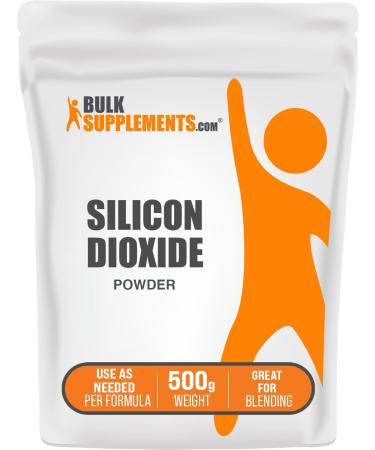 BulkSupplements.com Silicon Dioxide Powder - Silicon Dioxide Food Grade - Additive & Anti-Caking Agent for Capsules Emulsifier 500g (1.1 lbs) (Pack of 1) 17.6 Ounce (Pack of 1)