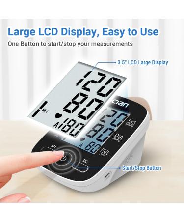 Buy Scian Blood Pressure Monitor | Automatic Upper Arm Cuff | Large LCD Display & 180 Memory | USB | International Shipping Available - Buy Online on GoSupps.com