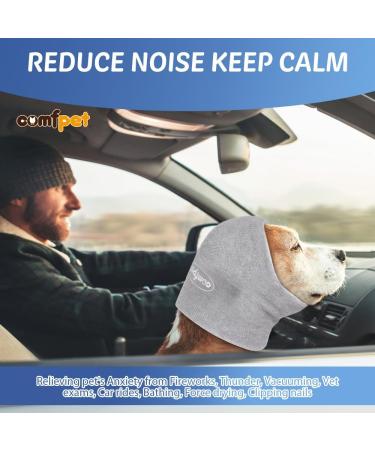 Comfpet Dog Ear Snood Ear Muffs for Dogs Pet Ear Wrap Dog Ear Cover for Anxiety Headband Protector Ear Hoodie for Dogs Dog Head Wrap for Ear Hematoma (Thickened Grey) M Grey M - Buy Online on GoSupps.com
