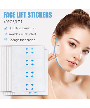 Facelifting Stickers & Adhesive Tape for Double Chin Invisible Thin Makeup Tools | 40 Pieces for V-Shaped Face - Buy Online on GoSupps.com