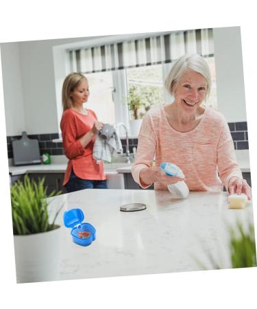 Gleavi 3 Series Box Press Container for Dentures | Dental Prostheses Storage | Blue 10x9x7cm - Buy Online on GoSupps.com