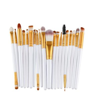 Glamza 20pcs White Eye & 15pcs Contour Palette Makeup Brush Set | Premium Quality for Flawless Application | International Shipping Available - Buy Online on GoSupps.com