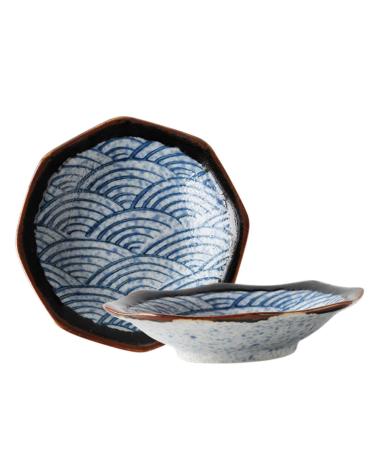 Zerodeko 2pcs Vintage Sauce Dish Dipping Sauce Plate Condiment Bowls Sushi Plushie Dipping Dishes Small Side Dish Japanese Dishes & Plates Appetizer Plate Flavor Dish Tableware Ceramics