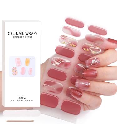 Semi Cured Gel Nail Strips Long Lasting Gel Nail Stickers Waterproof Nail Wraps UV Nail Polsih Stickers for Women Nail Art Decals Nail Accessories Bsg0260 - Buy Online on GoSupps.com