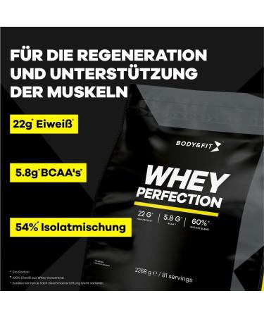 Buy Body & Fit Whey Perfection - Vanilla Protein Powder (896g) | 32 Shakes - Best Quality Whey Protein for Muscle Growth & Recovery - Buy Online on GoSupps.com