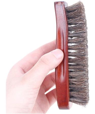 Shoe Brush Natural Wood Bristle Horse Hair Shoe Boot Brush Polish Brush Leather Boots Cleaner Care Brush(17x2cm) - Buy Online on GoSupps.com