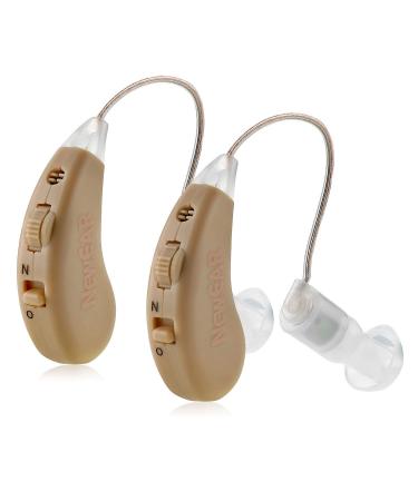 Digital Hearing Amplifier - (Pair of 2) Noise Cancelling with One Touch Volume Control, No Programming Required, Near-Invisible Behind The Ear, Upgraded 2019 Design & Rechargeable USB Dock by MEDca