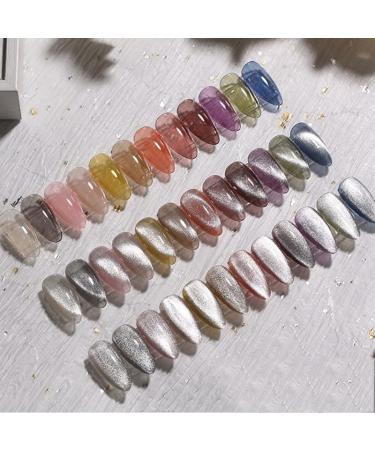 15ML 9D Cat Eye Hybrid Varnishes Gel Soak Off Smoothie Wide Cat Eyes Magnetic Gel Polish Bright Silver UV Gel Nail Polish - (Color: ST11-4) - Buy Online on GoSupps.com