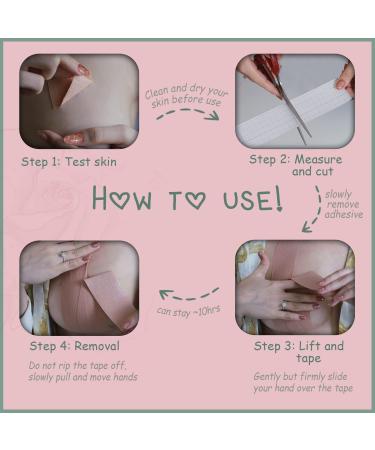 GAKI Store Boob Tape for Breast Lift | Sweat-Proof & Skin-Friendly with Safe Medical Material | Bob Tape for Large Breasts + 1 Pair Reusable Silicone Nipple Cover - Buy Online on GoSupps.com