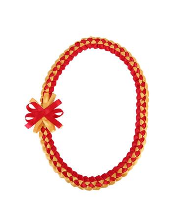 Oralgo's double -sided band at school elaborate tissue part of honor handmade band garlands tender woven necklace red yellow