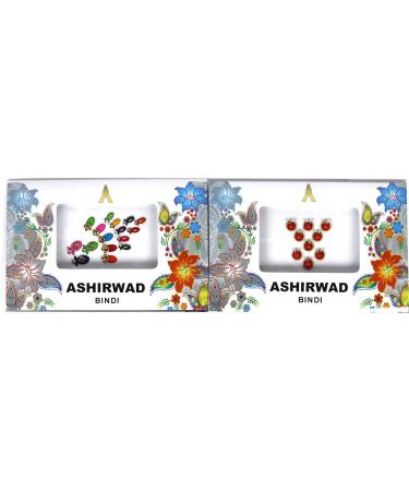 Buy ASHIRWAD Indian Multicolor Reusable Stone Crystal Bridal Bindis & Face Jewels - Tika & Stickers (Bindi-008) - International Shipping Available - Buy Online on GoSupps.com