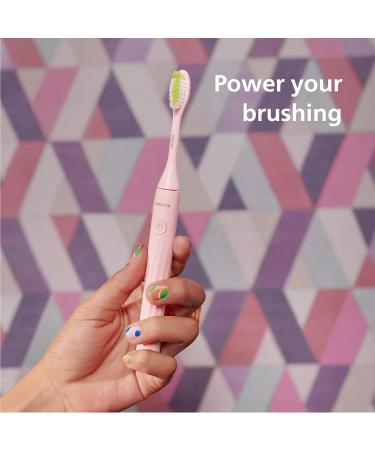 Buy Electric Toothbrush HY1100/56 (Light Pink) | Micro Vibrations Soft Bristles for Whiter Teeth - International Shipping - Buy Online on GoSupps.com