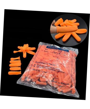 VICASKY 100pcs Artisan Nail Stamp Set - Orange Color Finger Covers for Crafts & Protection | Ideal for Teachers & Artists - Buy Online on GoSupps.com