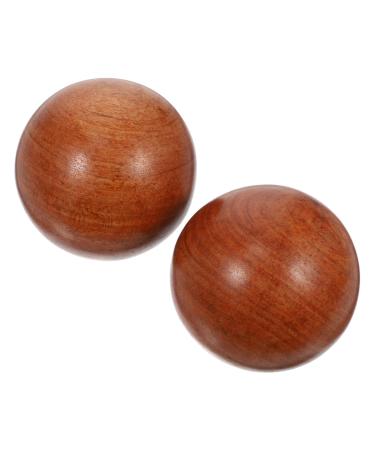 Clispeed 2 piece Health Ball Handball Wood Massage Tools Vintage Gifts Wood Decor Muscle Hand Baoding Balls Tight Muscle Massage device Red Palisander Ball Presented 1