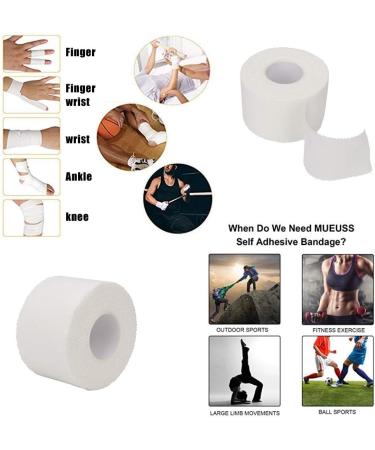 Buy White Athletic Sports Tape | Strong Easy Tear for Athletes & Trainers | Ideal for Pain Relief & First Aid - Perfect for Bats Tennis Gymnastics & Boxing - Buy Online on GoSupps.com