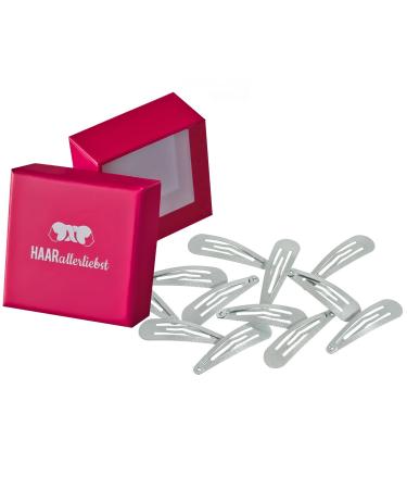 Hair -minded more grip hair clips anti slide (12 pieces | silver shimmering | approx. 5cm) including box for storage (box color: pink) - Buy Online on GoSupps.com