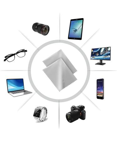 20 Pack Microfiber Cleaning Cloths for Glasses & Screens - High Quality 6x7 inches Black/Gray - Buy Online on GoSupps.com