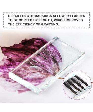 2-in-1 Eyelash Extension Crystal Pallet Glass Tray Set - False Lashes Stand & Nail Art Holder (3Pcs) - Buy Online on GoSupps.com