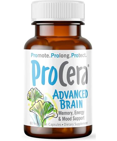 Procera Advanced Brain - Fast Acting - Ingredients Supported by 100+ Studies - Improve Memory, Recall - Concentration - Clears Fog - Mental Clarity - Slows Cognitive Decline - 60 Count