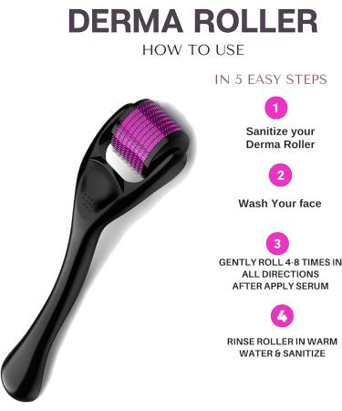 Derma roller hair growth men and women | 540 Titanium Needles microneedling hair and beard growth dermaroller | scalp roller for hair growth include Storage Case (Needle size 1.5mm) - Buy Online on GoSupps.com