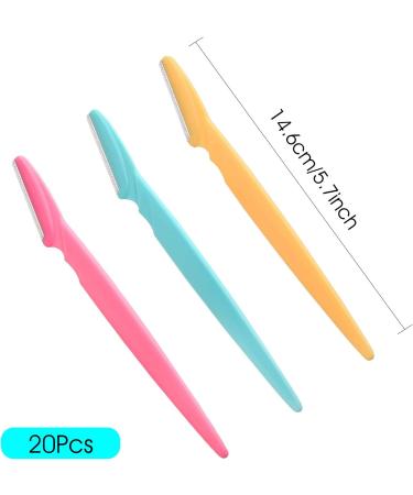 FEPITO 20Pcs Eyebrow Razor Shaper for Women Men - Face Hair Remover & Exfoliator - Buy Online on GoSupps.com