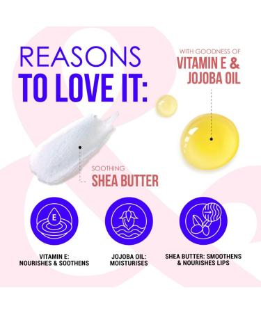 Jelly & Butter Lip Balm | Infused with Jojoba Oil Shea Butter & Vitamin E | Softens Dry & Chapped Lips | Helps Fade Lip Pigmentation | Smooth & Supple Lips | Dusty Rose | 3g - Buy Online on GoSupps.com