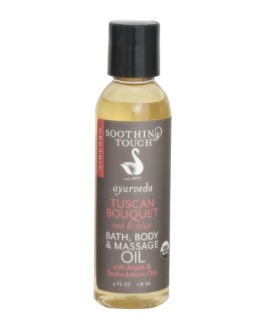 Soothing Touch Bath Organic Body & Massage Oil, Tuscan Bouquet, 4 Ounce (311501-04) Tuscan Bouquet 4 Ounce