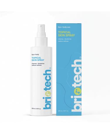 BRIOTECH Topical Skin Spray Hypochlorous Acid Spray for Sensitive Skin HOCl Facial Mist Full Body Support Against Irritation Calm Redness Soothe Foot & Scalp 8.5 oz (1 Pack) 8.5 Fl Oz (Pack of 1)