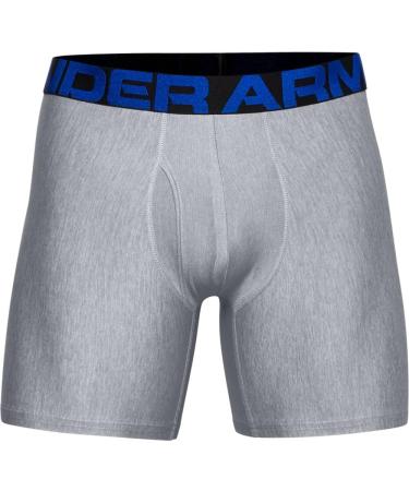 Under Armour Men's Tech 6in Boxer Shorts - Quick-Drying & Comfortable | 2-Pack Tight Fit Academy L - Buy Online on GoSupps.com