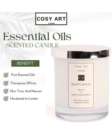 Calming 300ml Essential Oils Scented Candle | Eucalyptus, Lime & Peppermint | Relaxing Gift | 90h Burn Time - Buy Online on GoSupps.com