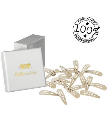 HAARallerliebst Hair Clips - 20 Beige 3.9 cm Clips with White Storage Box | Premium Hair Accessories for All Styles - Buy Online on GoSupps.com