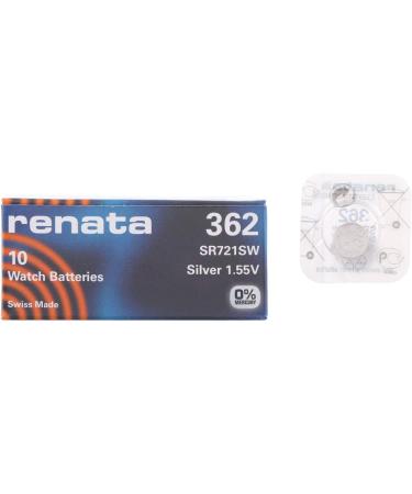 Buy Genuine Renata 362 SR721SW Swiss Made Silver Batteries | Strip of 10 | 1.55V for Long-lasting Power - Buy Online on GoSupps.com