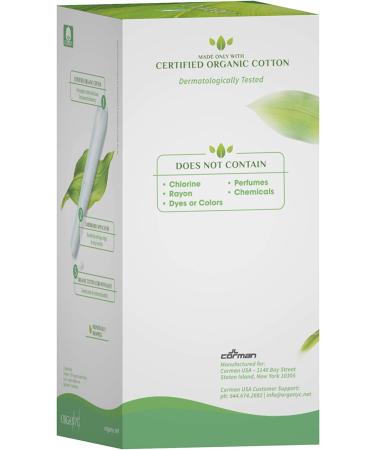 ORGANYC 100% Organic Cotton Hypoallergenic Tampons with Applicator, Super - 28 Count - Buy Online on GoSupps.com