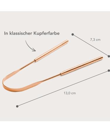 Buy AyurRevitalis Tongue Scraper - Copper Ayurveda Oral Hygiene Tool for Fresh Breath in Travel Case | Anti-Bad Breath Solution - Buy Online on GoSupps.com