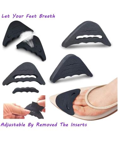 2 Pairs Shoe Toe Filler Inserts - Reduce Slip Improve Fit for Pumps Flats Sneakers & High Heels - Black & Skin Color for Men Women & Kids - Buy Online on GoSupps.com